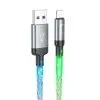 Дата кабель USB 2.0 AM to Lightning 1.0m U112 Shine gray HOCO (6931474788801)