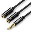 Кабель мультимедийный 3.5mm M to 2x3.5mm F black Ugreen (UGR-30620) изображение 2