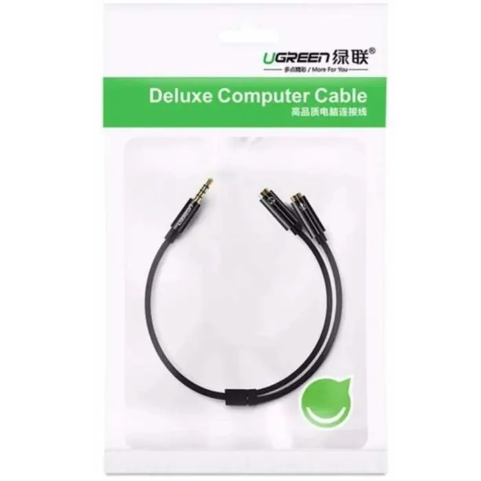 Кабель мультимедийный 3.5mm M to 2x3.5mm F black Ugreen (UGR-30620) изображение 3