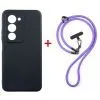 Чехол для мобильного телефона Dengos Case + Cross-body Strap Xiaomi Redmi 15 Black+Purple (DG-KM-CCRB-44)