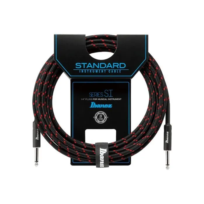 Інструментальний кабель Ibanez SI20-BW (Woven) Instrument Cabel 6 m (301868)