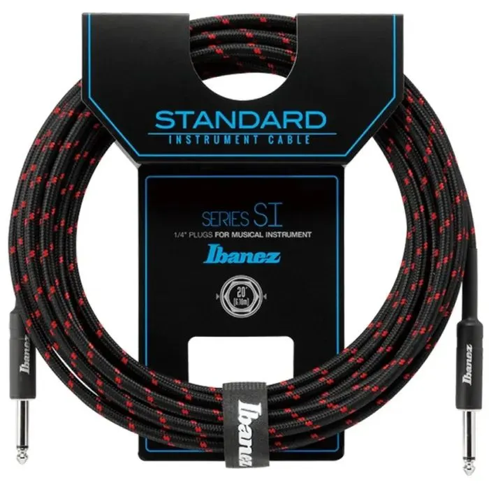Інструментальний кабель Ibanez SI20-BW (Woven) Instrument Cabel 6 m (301868)