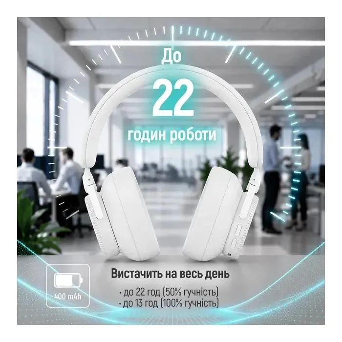 Наушники ColorWay Prime White (CW-HBT01WT) изображение 7