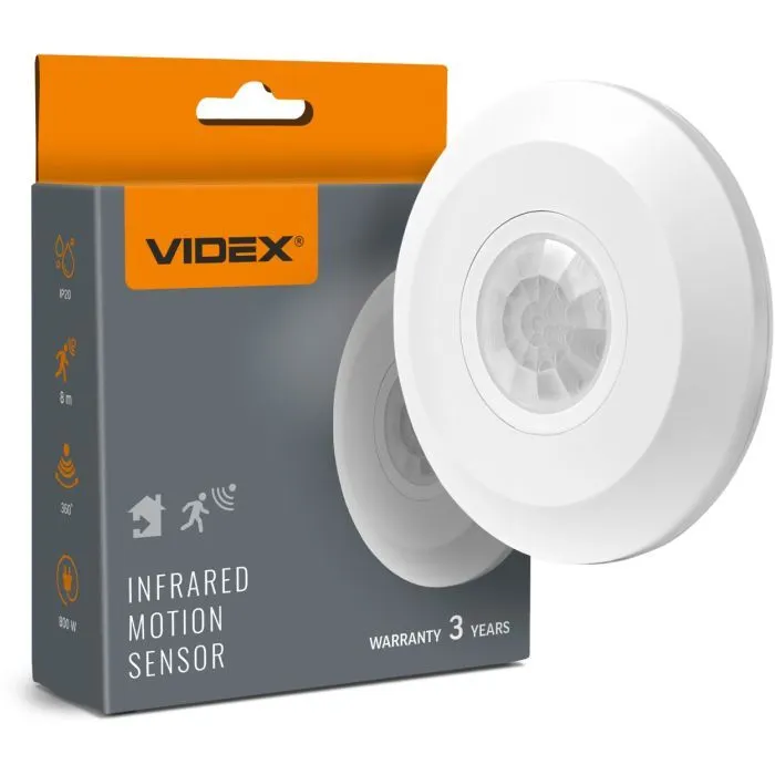 Датчик руху Videx 220V 800W інфрачервоний білий (VL-SPC05W) зображення 8