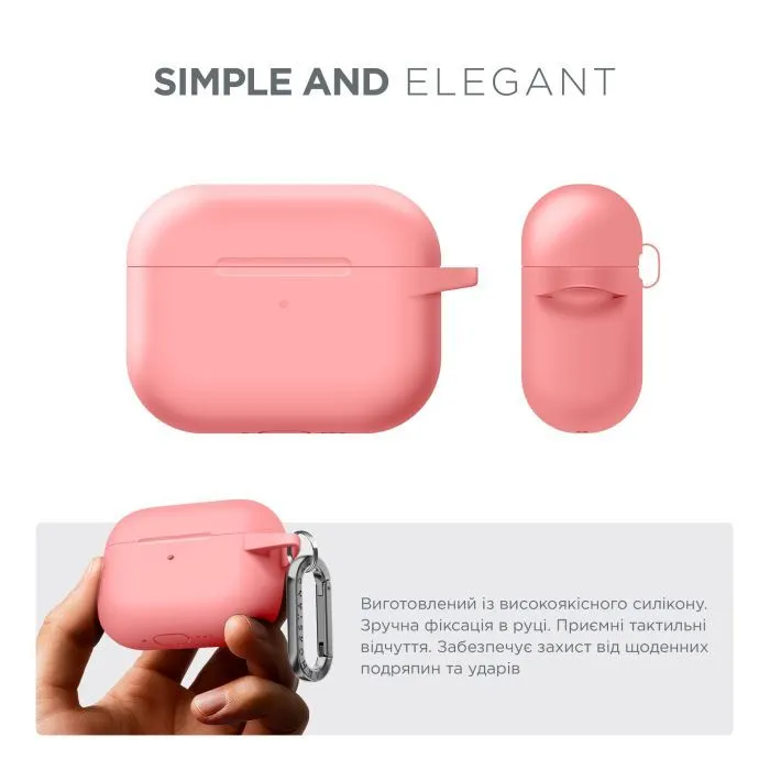 Чехол для наушников Armorstandart Hang Case For Apple AirPods Pro 3 Pink (ARM88280) изображение 2