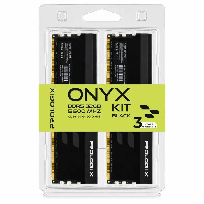 Модуль памяти для компьютера DDR5 32GB (2x16GB) 5600 MHz Onyx Black Prologix (PRO32GB5600YB5K) изображение 4