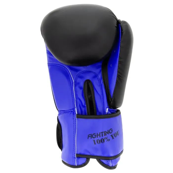 Боксерські рукавички PowerPlay 3004 Classic Чорні 8 унцій (PP_3004_8oz_Black) зображення 3