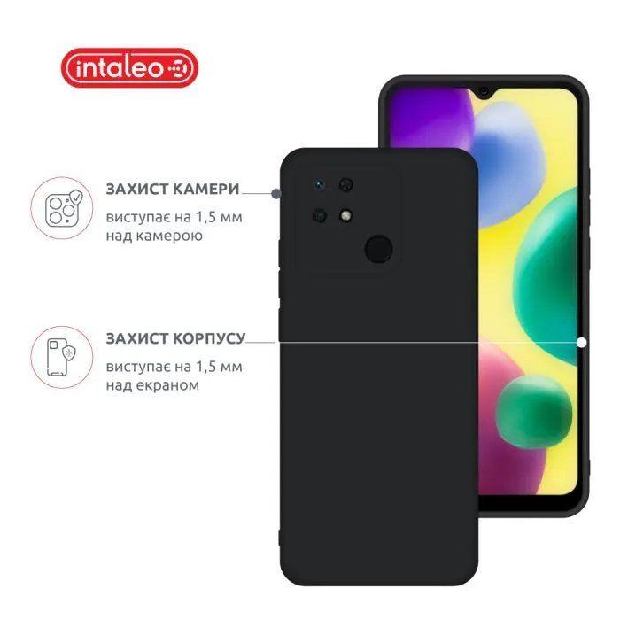 Чохол до мобільного телефона Intaleo Silicone Xiaomi Redmi 10C Black (1283126600593) зображення 3