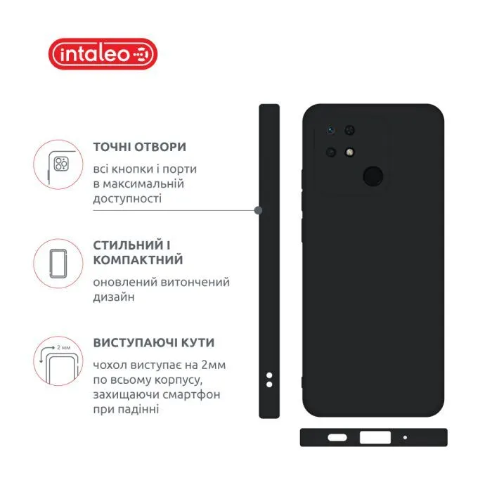 Чохол до мобільного телефона Intaleo Silicone Xiaomi Redmi 10C Black (1283126600593) зображення 4