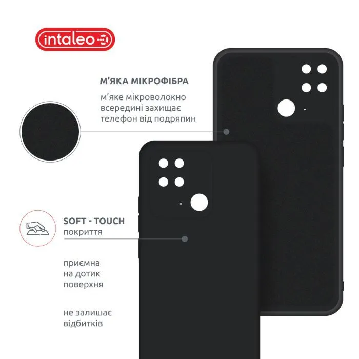 Чохол до мобільного телефона Intaleo Silicone Xiaomi Redmi 10C Black (1283126600593) зображення 5