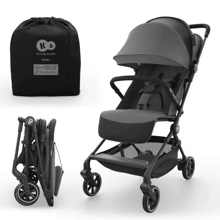 Коляска Kinderkraft Nebo Platinum Grey (KSNEBO00GRY0000) (5902533930081)