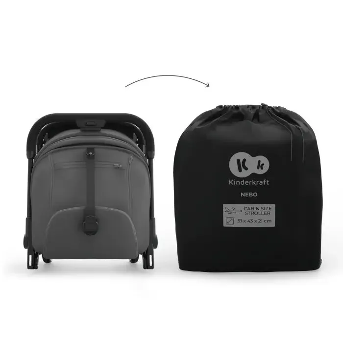Коляска Kinderkraft Nebo Platinum Grey (KSNEBO00GRY0000) (5902533930081) зображення 8