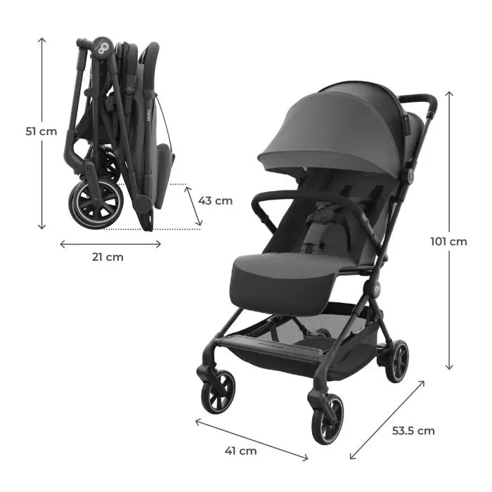 Коляска Kinderkraft Nebo Platinum Grey (KSNEBO00GRY0000) (5902533930081) зображення 9