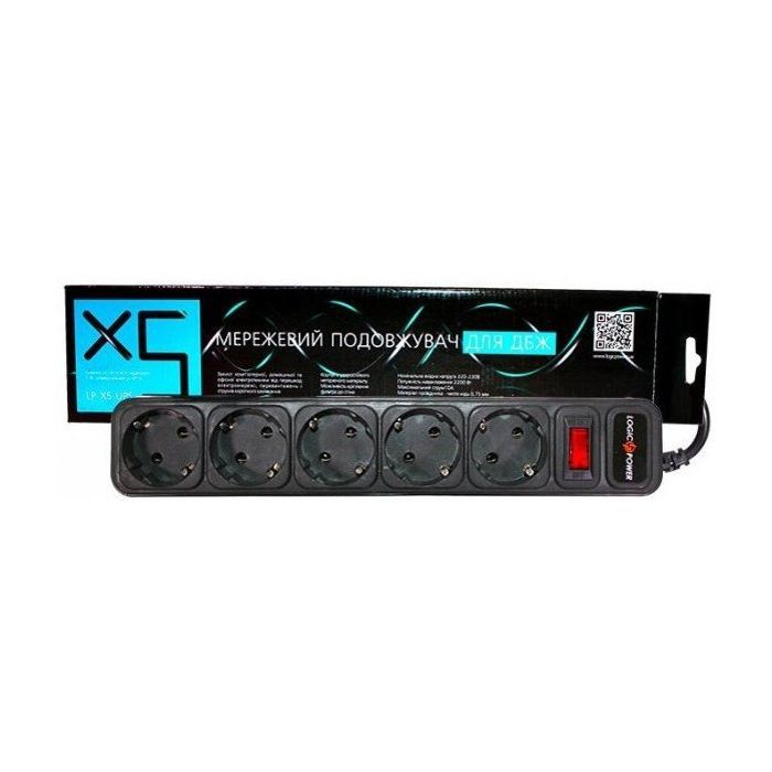 Сетевой фильтр питания LogicPower LP-X5-UPS 3.0м, 0,75mm2, 10A (2754) изображение 4