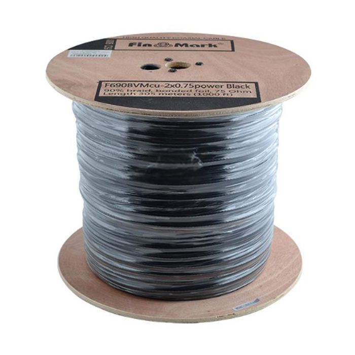 Кабель комбинированный FinMark RG-6, медь, + 2x0.75 power, 305м (F690BVMcu-2x0.75power 305m) изображение 2