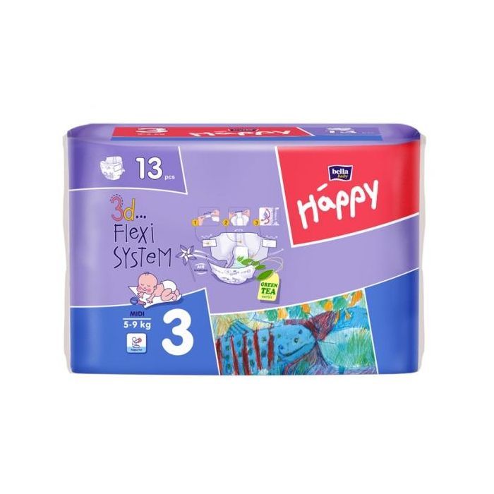 Подгузники Bella Baby Happy Midi 5-9 кг 13 шт (5900516600365)