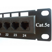 Патч-панель Hypernet 19" 24хRJ-45 UTP, cat. 5е (PP-KUTP24-NM / PP-KUTP24-LC) изображение 2