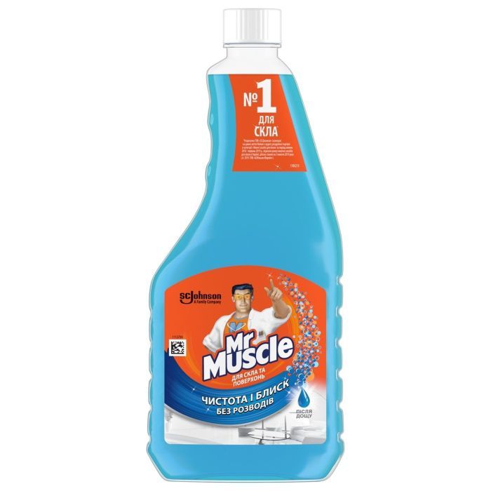 Средство для мытья стекла Mr Muscle со спиртом После дождя сменный блок 500 мл (4823002001020)