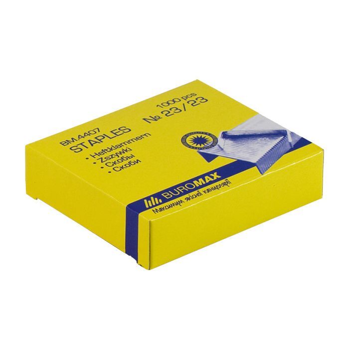 Скобы для канцелярского степлера №23/23 1000шт., ЛЮКС Buromax (BM.4408)