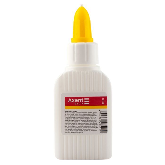 Клей Delta by Axent White glue, PVA, 50 мл, cap dispenser (D7121)