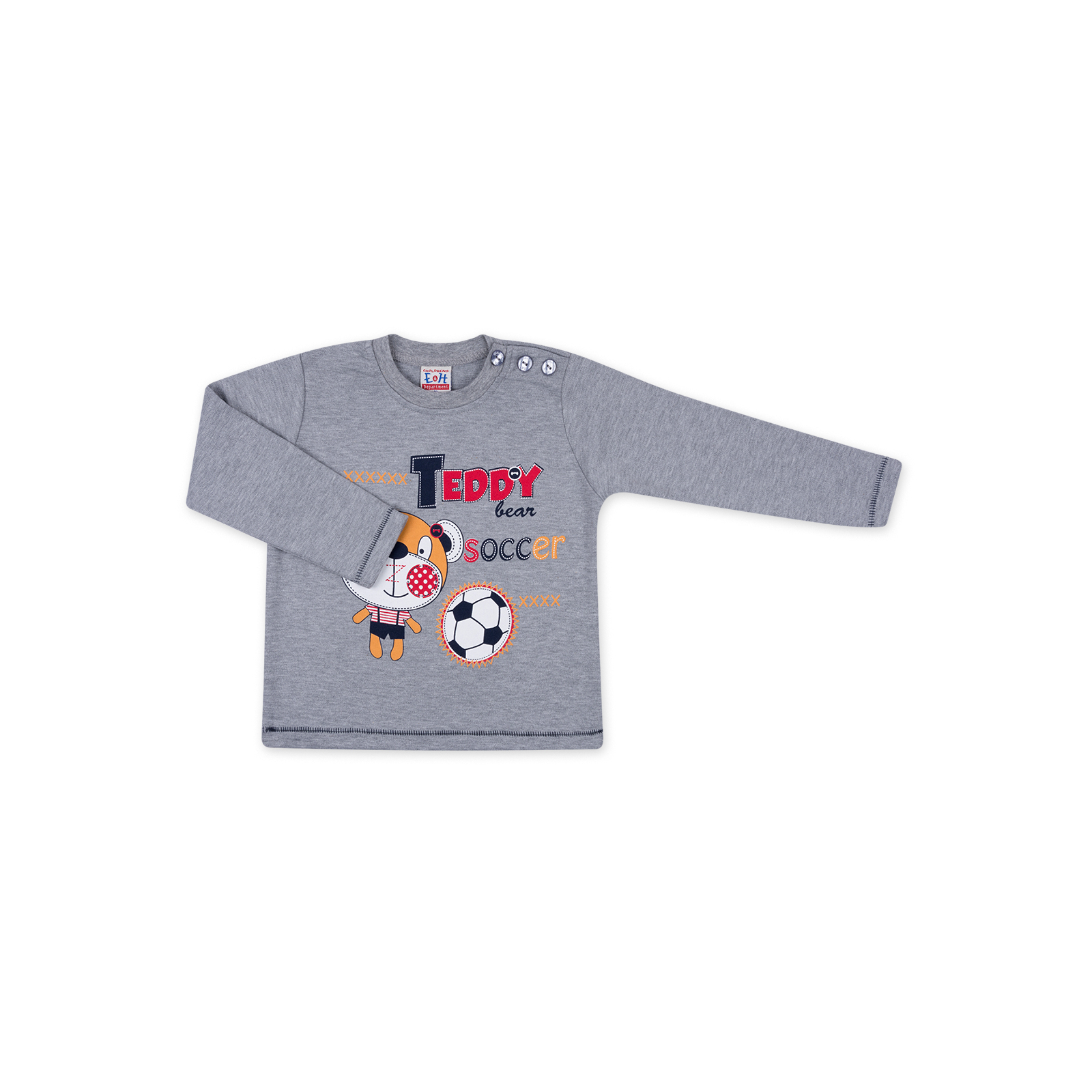 Набор детской одежды Breeze кофта с брюками "Teddy Soccer" (8089-74B-gray-red) изображение 2