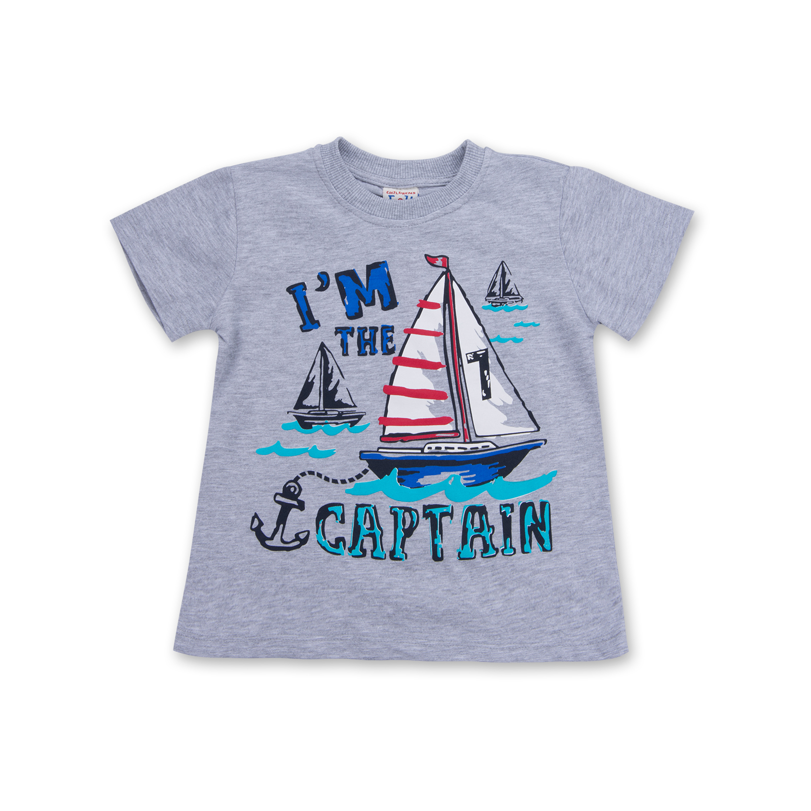 Набор детской одежды E&H с корабликами "I'm the captain" (8306-110B-gray) изображение 2