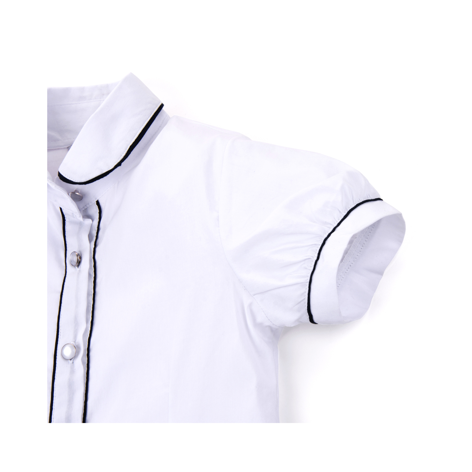 Блузка A-Yugi с коротким рукавом (1576-140G-white) изображение 3