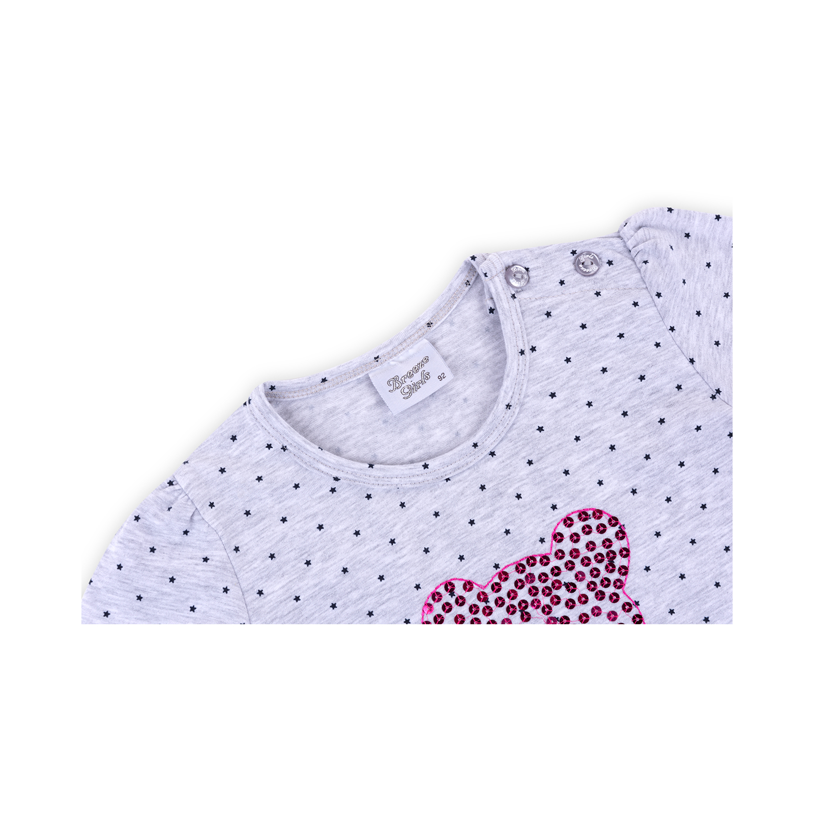 Набор детской одежды Breeze с мишкой из пайеток (9584-116G-gray) изображение 7