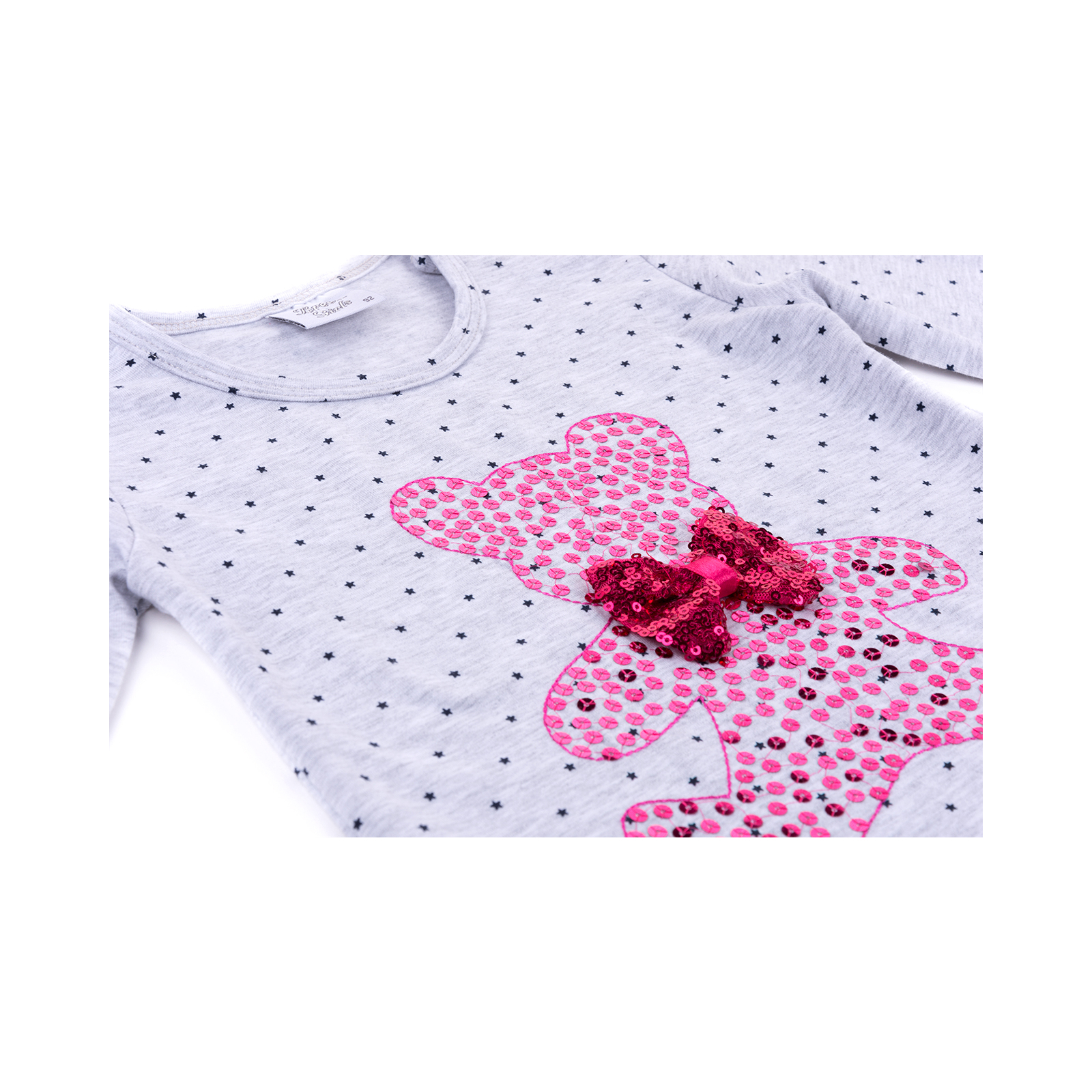 Набір дитячого одягу Breeze з ведмедиком з паєток (9584-116G-gray) зображення 9