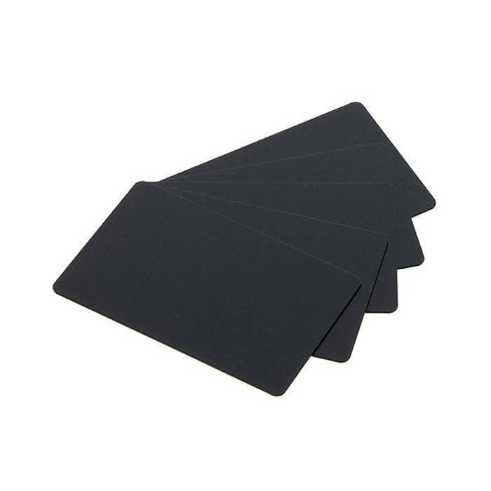 Карточка пластиковая чистая Evolis PVC-U 30 mil, чорные, матовые, 5х100 штук (C8001)
