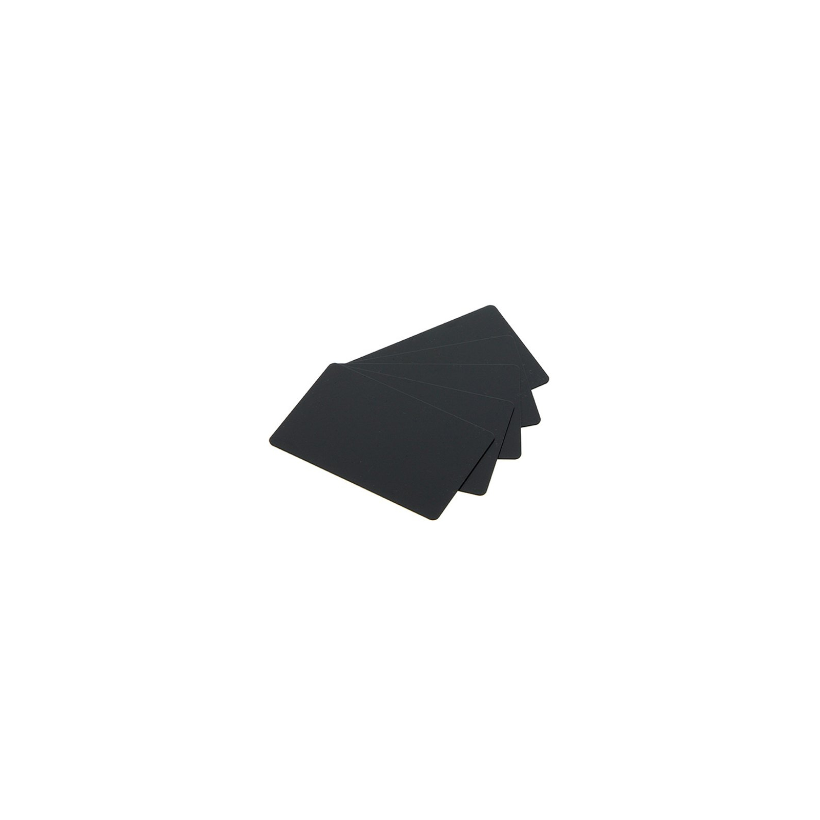 Карточка пластиковая чистая Evolis PVC-U 30 mil, чорные, матовые, 5х100 штук (C8001)