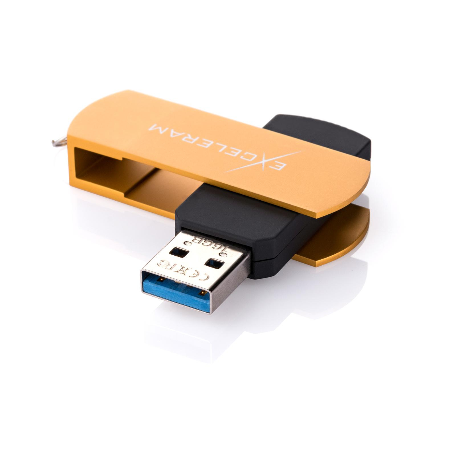 USB флеш накопитель eXceleram 16GB P2 Series Yellow2/Black USB 3.1 Gen 1 (EXP2U3Y2B16) изображение 2