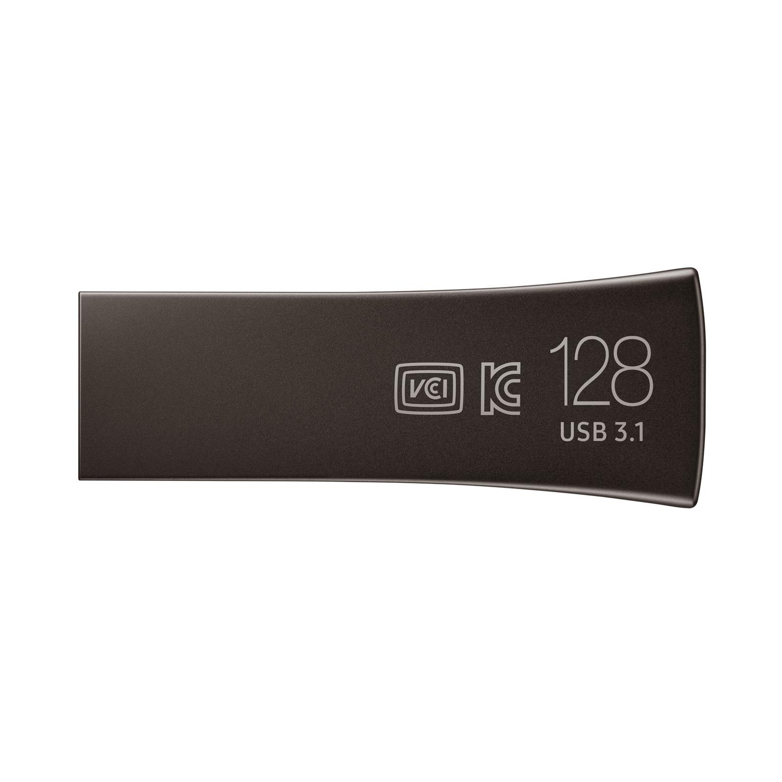 USB флеш накопичувач Samsung 128GB Bar Plus Silver USB 3.1 (MUF-128BE3/APC) зображення 2