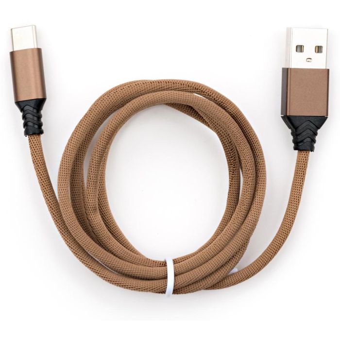 Дата кабель USB 2.0 AM to USB-C 1.0m nylon brown Vinga (VCPDCTCNB21BR)  > цены в Киеве и Украине Дата кабель USB 2.0 AM to USB-C 1.0m nylon brown Vinga (VCPDCTCNB21BR)