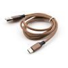 Дата кабель USB 2.0 AM to USB-C 1.0m nylon brown Vinga (VCPDCTCNB21BR) зображення 2