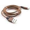 Дата кабель USB 2.0 AM to USB-C 1.0m nylon brown Vinga (VCPDCTCNB21BR) зображення 3
