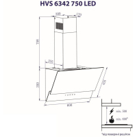 Вытяжка кухонная Minola HVS 6342 BL 750 LED изображение 7