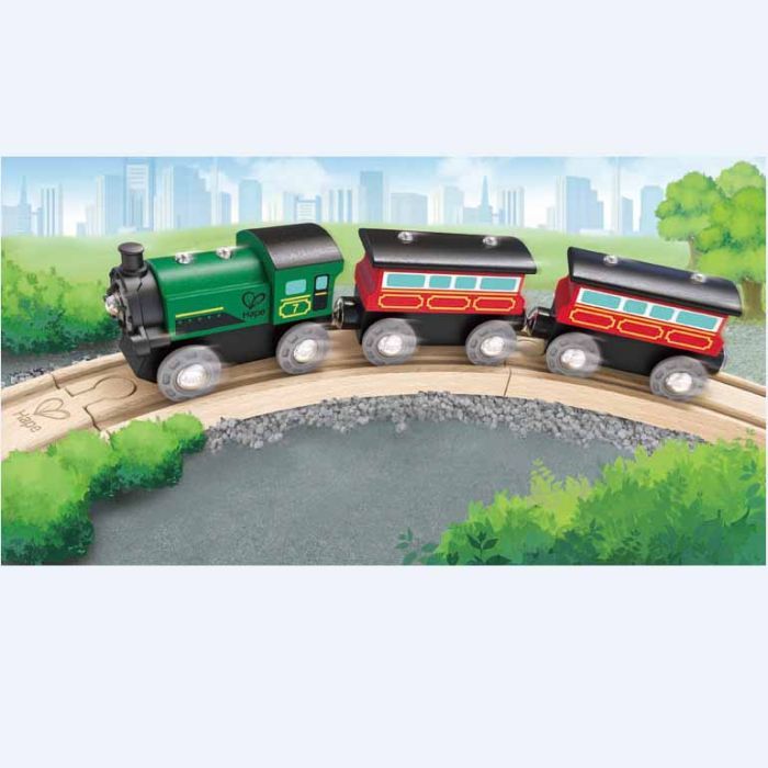 Залізниця Hape Пасажирський потяг 3 вагони (E3719) зображення 5