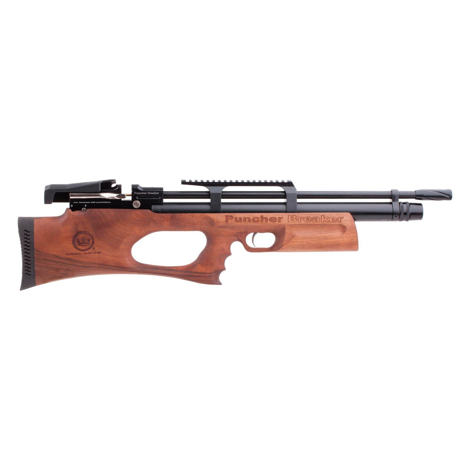 Пневматическая винтовка Kral Puncher Breaker PCP Wood 4,5 мм , глушитель (PBWSW)