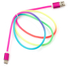 Дата кабель USB 2.0 AM to Type-C 1.0m rainbow nylon Vinga (VCPDCTCCOLNB1RS)