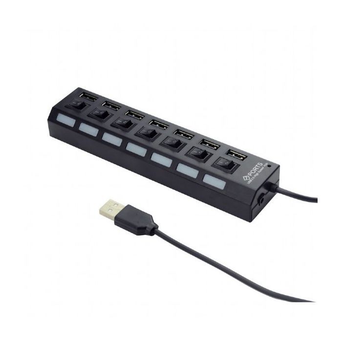 Концентратор 7 port USB 2.0 Gembird (UHB-U2P7-03)
