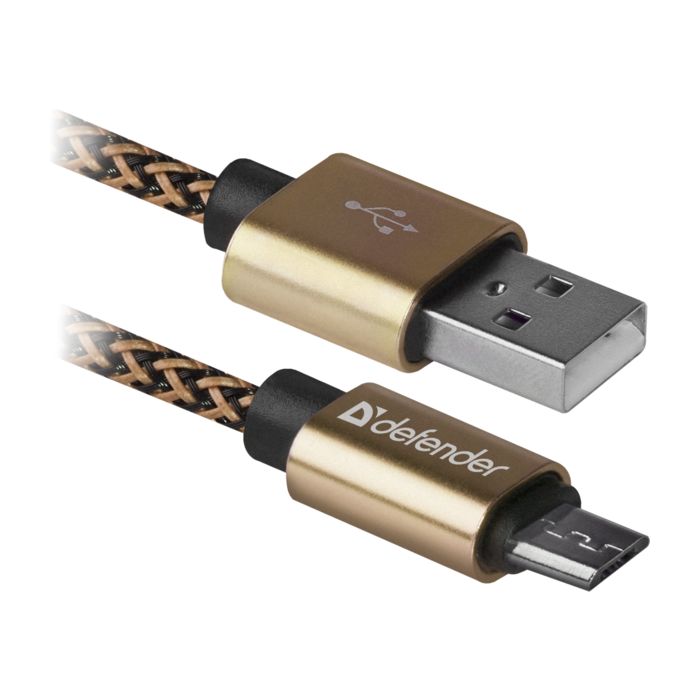 Дата кабель USB 2.0 AM to Micro 5P 1.0m USB08-03T red Defender (87801)