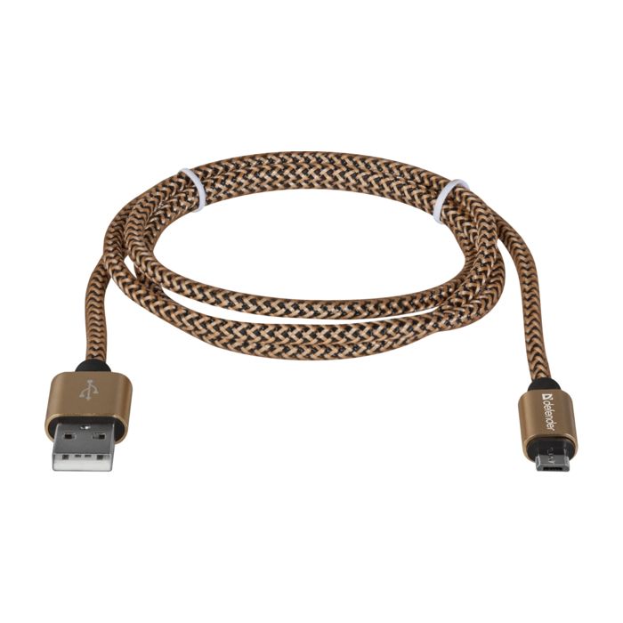 Дата кабель USB 2.0 AM to Micro 5P 1.0m USB08-03T red Defender (87801) изображение 2