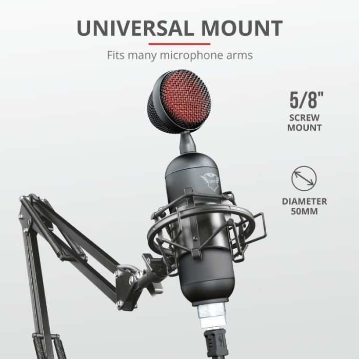 Микрофон Trust GXT 244 Buzz USB Streaming Microphone Black (23466) изображение 5
