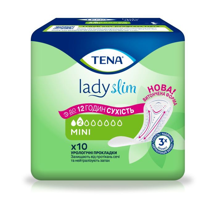Урологические прокладки Tena Lady Slim Mini 10 шт. (7322540984705/7322540853254) изображение 2
