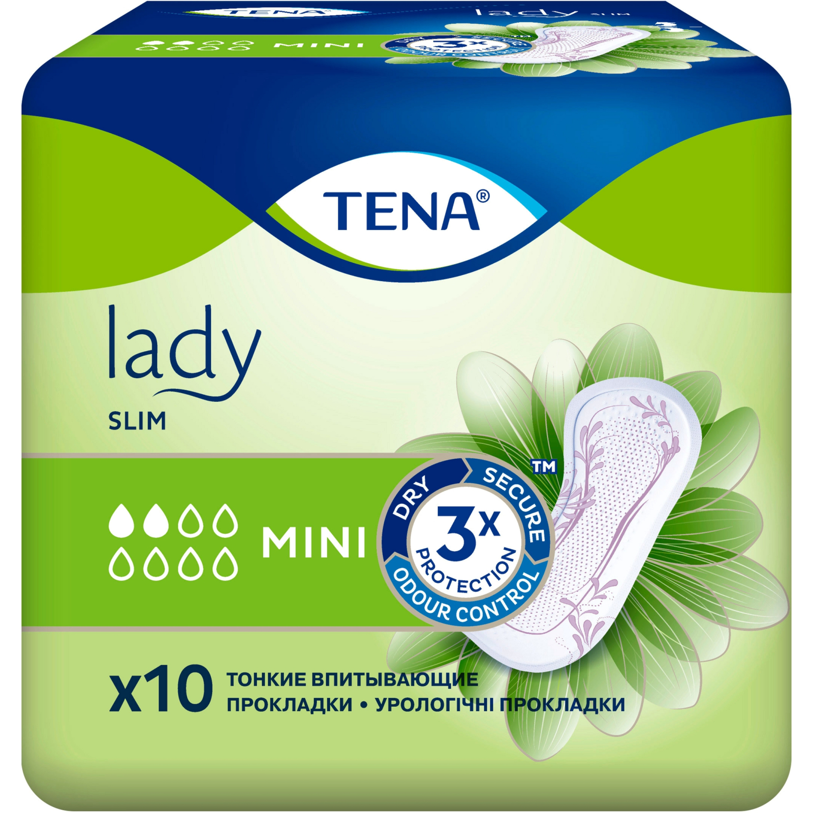 Урологические прокладки Tena Lady Slim Mini 10 шт. (7322540984705/7322540853254) изображение 2