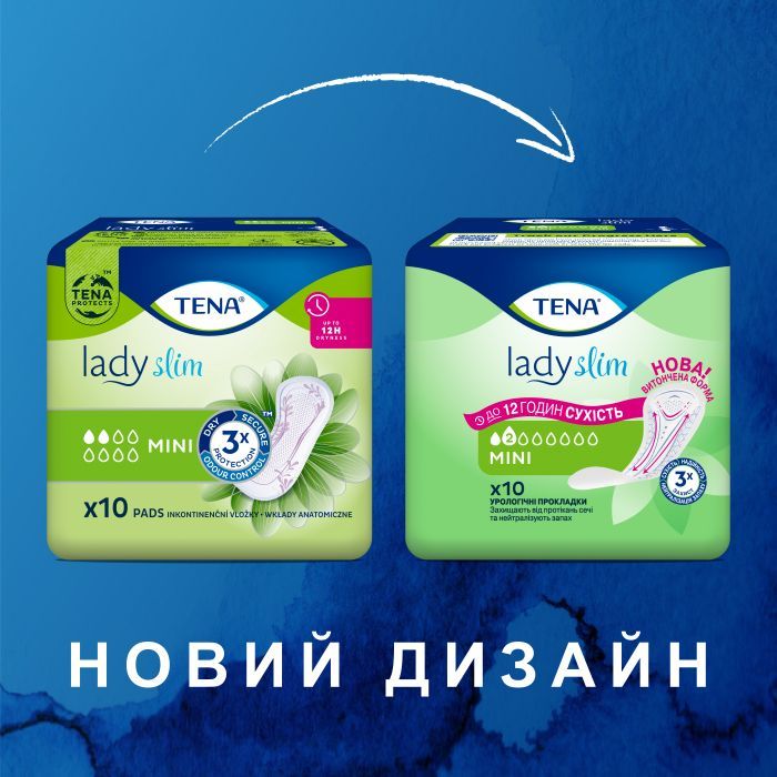 Урологические прокладки Tena Lady Slim Mini 10 шт. (7322540984705/7322540853254) изображение 3