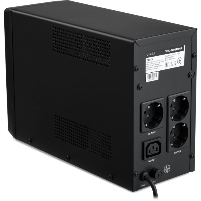 Пристрій безперебійного живлення Vinga LED 1200VA ( VPC-1200PRM3 ) (VPC-1200PRM3) зображення 3