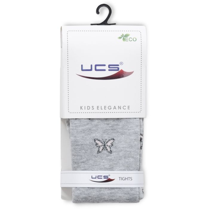 Колготки детские UCS Socks с бабочками (M0C0301-2110-3G-gray) изображение 2