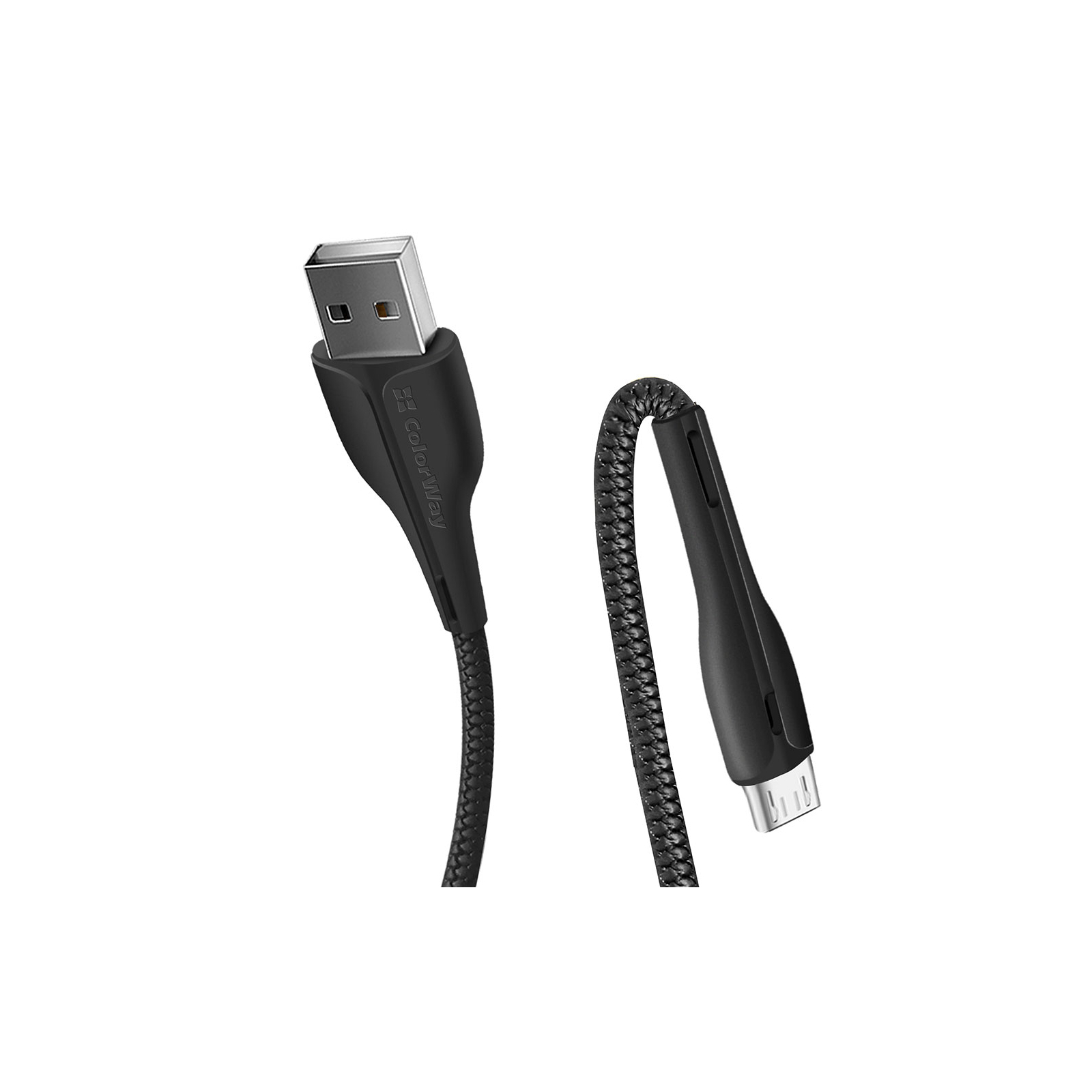 Дата кабель USB 2.0 AM to Micro 5P 1.0m led black ColorWay (CW-CBUM034-BK) изображение 3